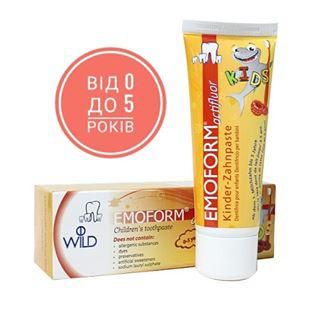 Зубная паста для малышей emoform actifluor kids 0-5 75 мл.