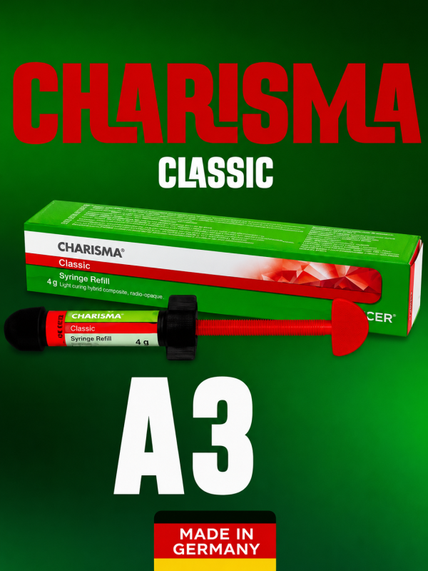 Charisma Classic Kulzer Харизма Класик Мікрогібридний світлозатверджуваний фотополімерний композит, шприц 4 г, Німеччина A2,A3