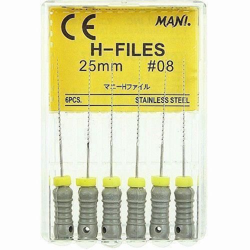 Кореневі бурави Хедстрема ручні H-Files, MANI 6шт./уп. (довжина 25 мм) 