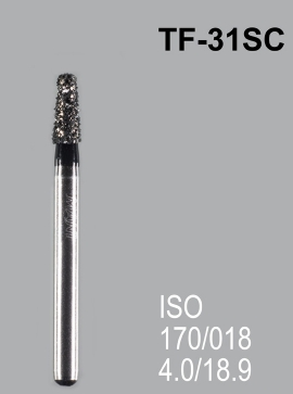 Бор алмазный MANI, 1 шт TF-31SC (ISO 170/018) черные