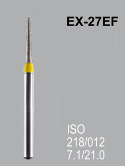 Бор алмазный MANI, 1 шт EX-27EF (ISO 218/012) желтые