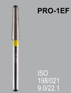 Бор алмазный MANI, 1 шт PRO-1EF (ISO 198/021) желтые