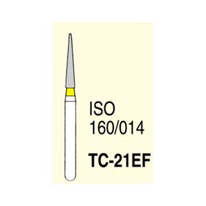 Бор алмазный MANI, 1 шт TC-21EF (ISO 160/014) желтые