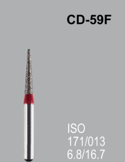 Бор алмазный MANI, 1 шт CD-59F (ISO 171/013) красные