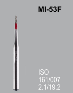 Бор алмазный MANI, 1 шт MI-53F (ISO 161/007) красные