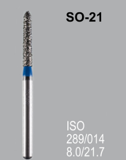 Бор алмазный MANI, 1 шт SO-21 (ISO289/014) синие