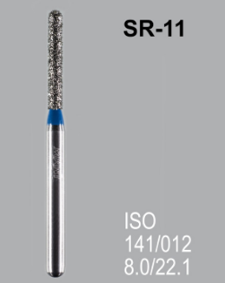 Бор алмазный MANI, 1 шт SR-11 (ISO141/012) синие