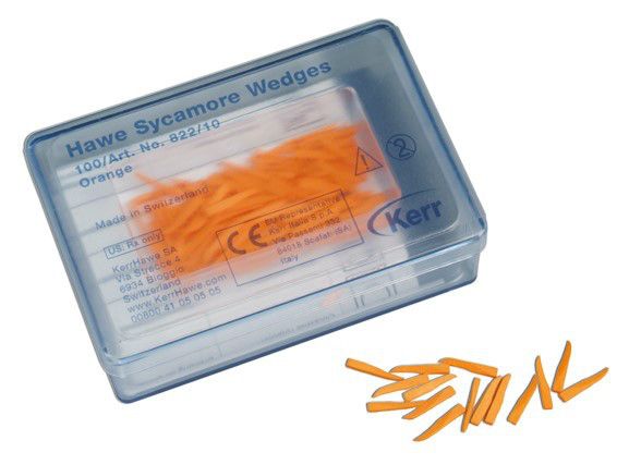 Клинці Sycamore Interdental Wedges, Kerr (США) упаковка Помаранчеві 100 шт/уп № 822/10