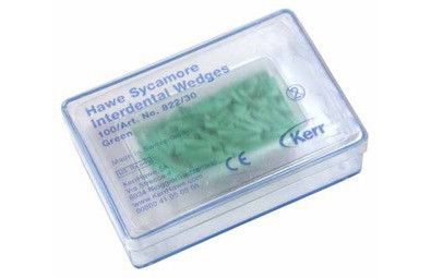 Клинці Sycamore Interdental Wedges, Kerr (США) упаковка Зелені 100 шт/уп № 822/30