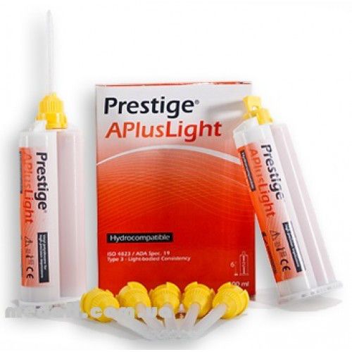 PRESTIGE А-силиконовая оттискная масса. A Plus-Light, 2х50 мл, 6 насадок