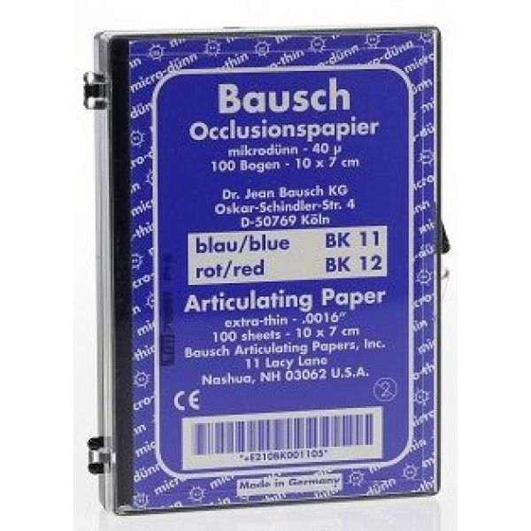 Оклюзійна папір Arti-Check, Bausch 40мкм BK11 - синій