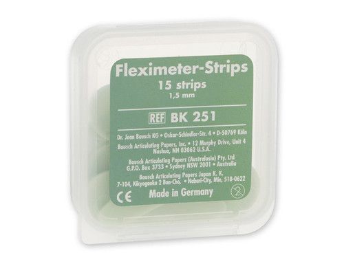 Смужки Bausch Fleximeter-Strips Пластиковий бокс 15 штук 1,5 мм зелений BK251