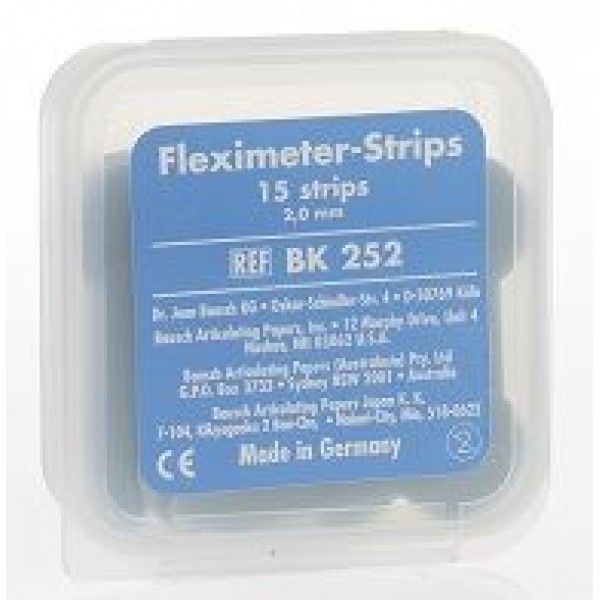 Смужки Bausch Fleximeter-Strips Пластиковий бокс 15 штук 2,0 мм синій BK252