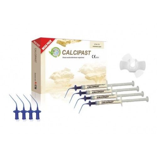 CALCIPAST (Кальципаст), ДЛЯ ТИМЧАСОВОГО ЗАПОВНЕННЯ КОРЕНЕВИХ КАНАЛІВ MEGA PACK 4 шприца по 2,1 р. насадки-аплікатора