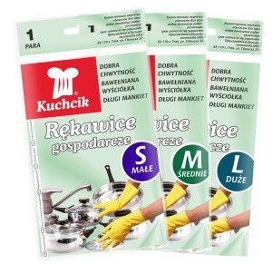 Перчатки резиновые - размер S, M i L, KUCHCIK