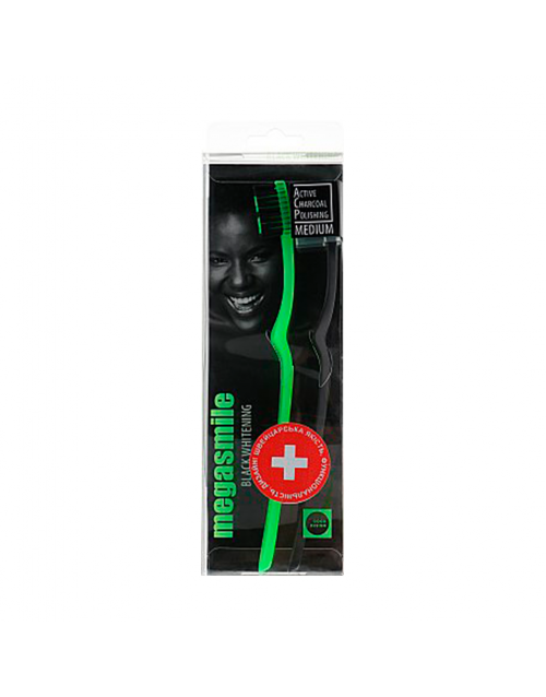 MEGASMILE Зубна щітка Black Whitening Medium 2 шт