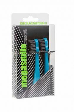 MEGASMILE Насадки для звукової щітки Black Whitening Black 2 шт Сині