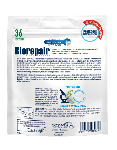 Biorepair Флоcсер с держателем насыщенный гидроксиапатитом, 36 шт
