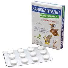 Каніквантель 1/уп. 12тб/бл.антгел.д/соб і кот1тб/10кг, Німеччина