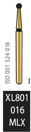 Бор алмазный Diatech черное кольцо 150 µм (MLX) крупная XL801-016-MLX