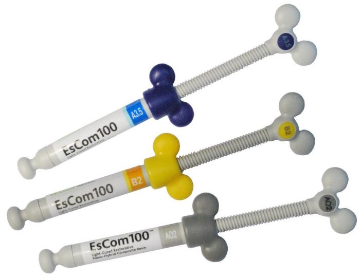 EsCom100 refill світлозатверджуваний композитний наногібридний матеріал шпр./4 гр. Шприц 4гр. А3.5