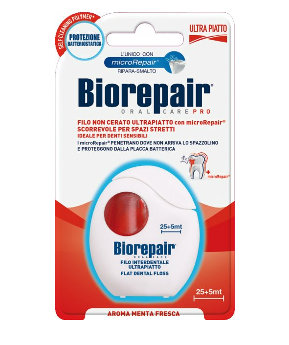 BIOREPAIR Зубная лента-флосс Лишение чувствительности с гидроксиапатитом и цинком РСА, 30 м