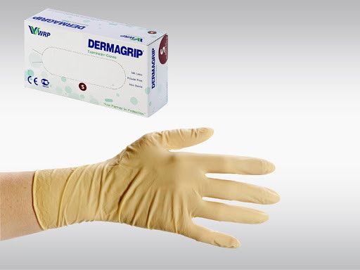 Перчатки латексные Dermagrip, WRP 100шт./уп.,РАЗМЕР S