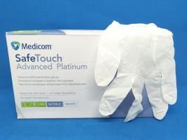 Медицинские нитриловые перчатки SafeTouch Platinum White Nitrile (3г)