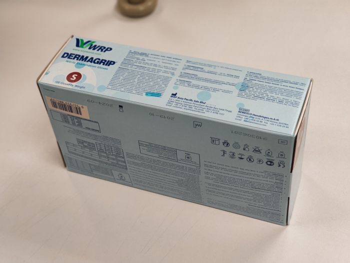 Перчатки нитриловые dermagrip nitrile 100 шт./уп.6 грамм РАЗМЕР S