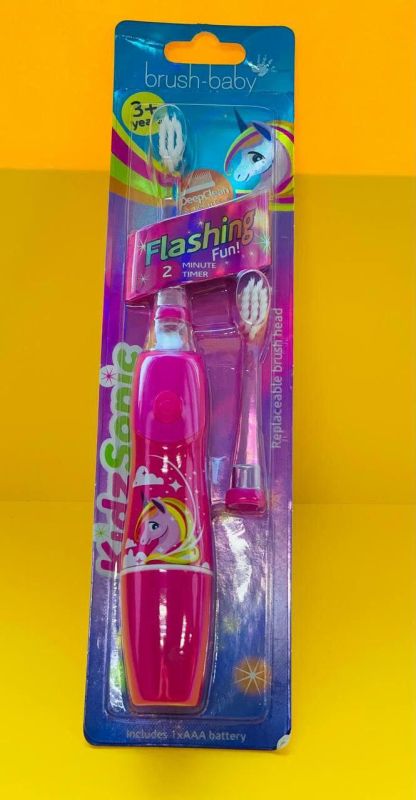 Електрична звукова зубна щітка Brush-Baby KidzSonic (3+) 2 насадки
