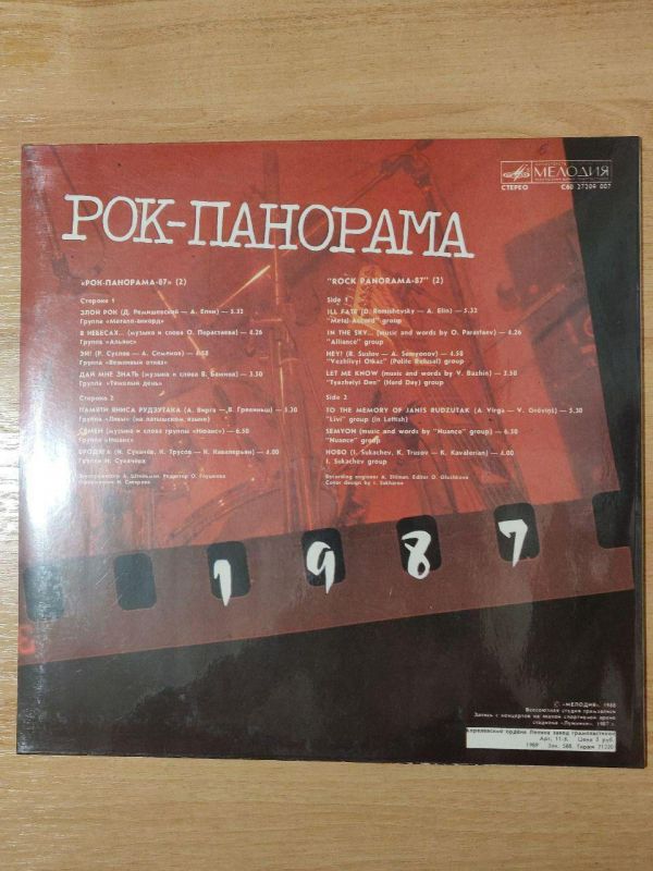 Вінілові платівки Рок-панорама 1987