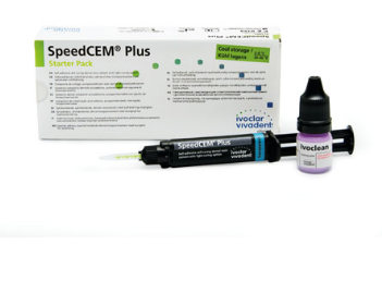 Композитный цемент для фиксации SpeedCEM Plus (9 г) Прозрачный (содержит двойной шприц 2.5г, Ivoclean 1г, смесительные насадки 4шт) 