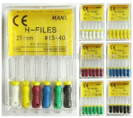 H-Files ручні файли PERFECT, 25 мм (6 шт) № 25