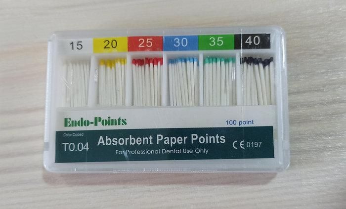 Штифты бумажные ENDO POINTS конусные 100шт 04 №15-40