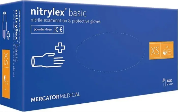 Перчатки нитриловые нитрилекс NITRYLEX basic уп./100 шт. nitrilex XS басик базик медицины,косметологии,тату