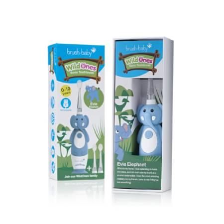 Дитяча звукова зубна щітка Brush-Baby Sonic WildOnes від 0-10 років.