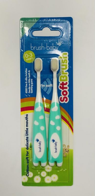 Brush-baby Зубна щітка Softbrush 0-3 роки, 2шт.
