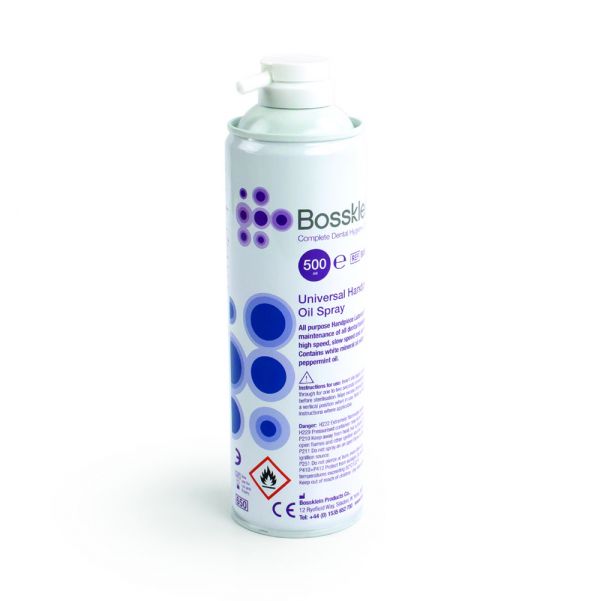 Олія спрей для мастила наконечників Bossklein Universal Handpiece Oil Spray 500 ml. TopDental