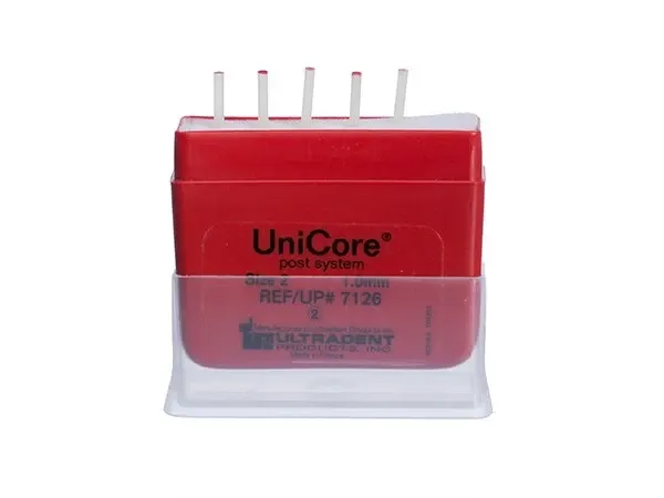 UNICORE (Юнікор) скловолоконні штифти уп./5 шт. №2 (червона маркування, 1.00-1.35 мм), 5шт/уп.