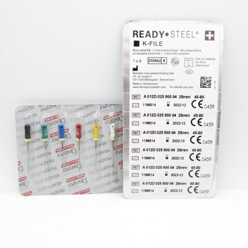 Эндодонтический инструментарий K-file Readysteel,6 шт/уп 25, 120