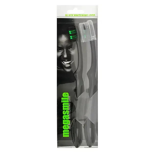 MEGASMILE Зубна щітка Black Whitening LOOP 2 шт