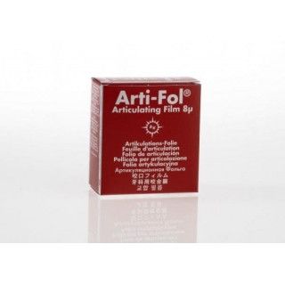 Артикуляційна фольга Bausch Arti-Fol 8 мк ширина 22 мм довжина 20 м рулон BK 25 червона двостороння