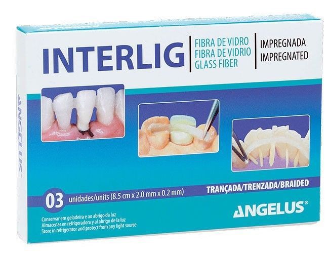 Angelus Interlig — лента для шинирования, пропитанная композитом (3 полоски по 8, 5см*2мм*0, 2 мм)
