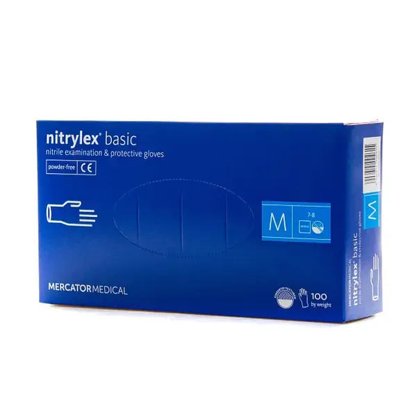 Перчатки нитриловые нитрилекс NITRYLEX basic уп./100 шт. nitrilex M басик базик медицины,косметологии,тату