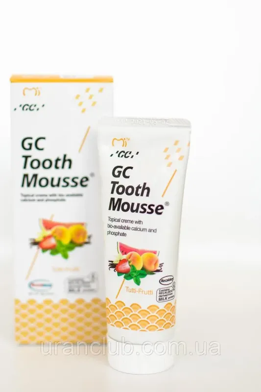 Ремінералізуючий гель Tooth Mousse Тутті-фрутті, GC Тусс мусс, ДжіСі 35 мл. гель для зубів