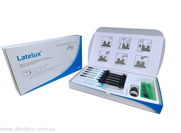 ЛАТЕЛЮКС LATELUX РЕСТАВРАЦИОННЫЙ МАТЕРИАЛ,ШПРИЦ ЛАТУС ПЛОМБИРОВОЧНЫЙ СВЕТЛОУТВЕРЖДАЕМЫЙ МИКРОГИБРИД СИСТЕМНЫЙ КОМПЛЕКТ 25Г /А2:А3:А3,5:В2:ОА2/