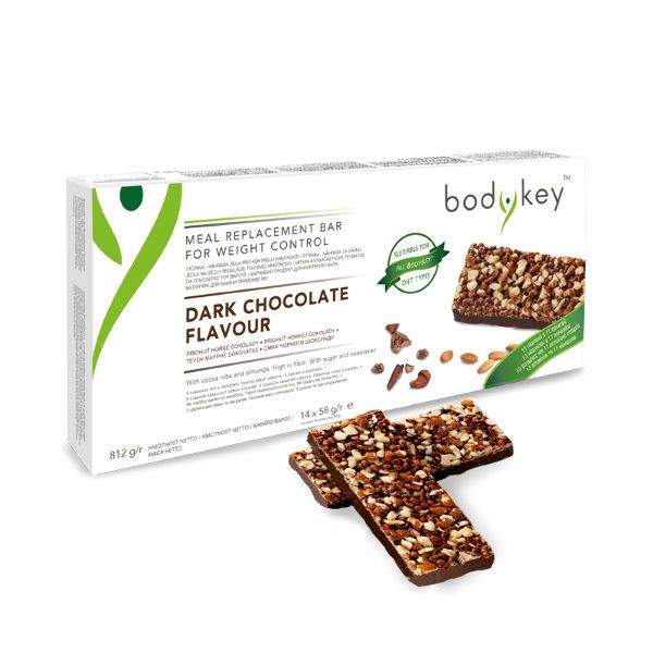 Bodykey від Nutrilite Батончик для заміни прийомів їжі зі смаком чорного шоколаду (14*58 г)