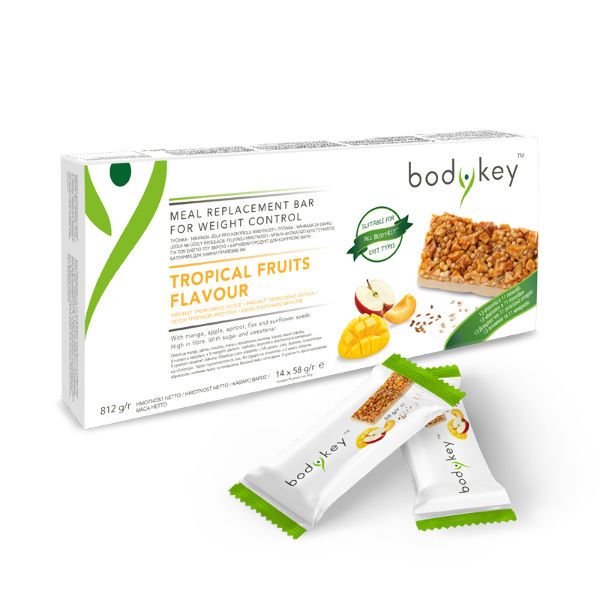 Bodykey від Nutrilite Батончик для заміни прийомів їжі зі смаком тропічних фруктів (14*58 г)
