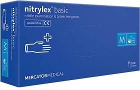 Перчатки нитриловые нитрилекс NITRYLEX basic уп./100 шт. nitrilex M басик базик медицины,косметологии,тату