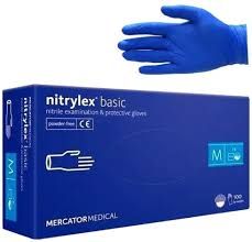 Перчатки нитриловые нитрилекс NITRYLEX basic уп./100 шт. nitrilex M басик базик медицины,косметологии,тату